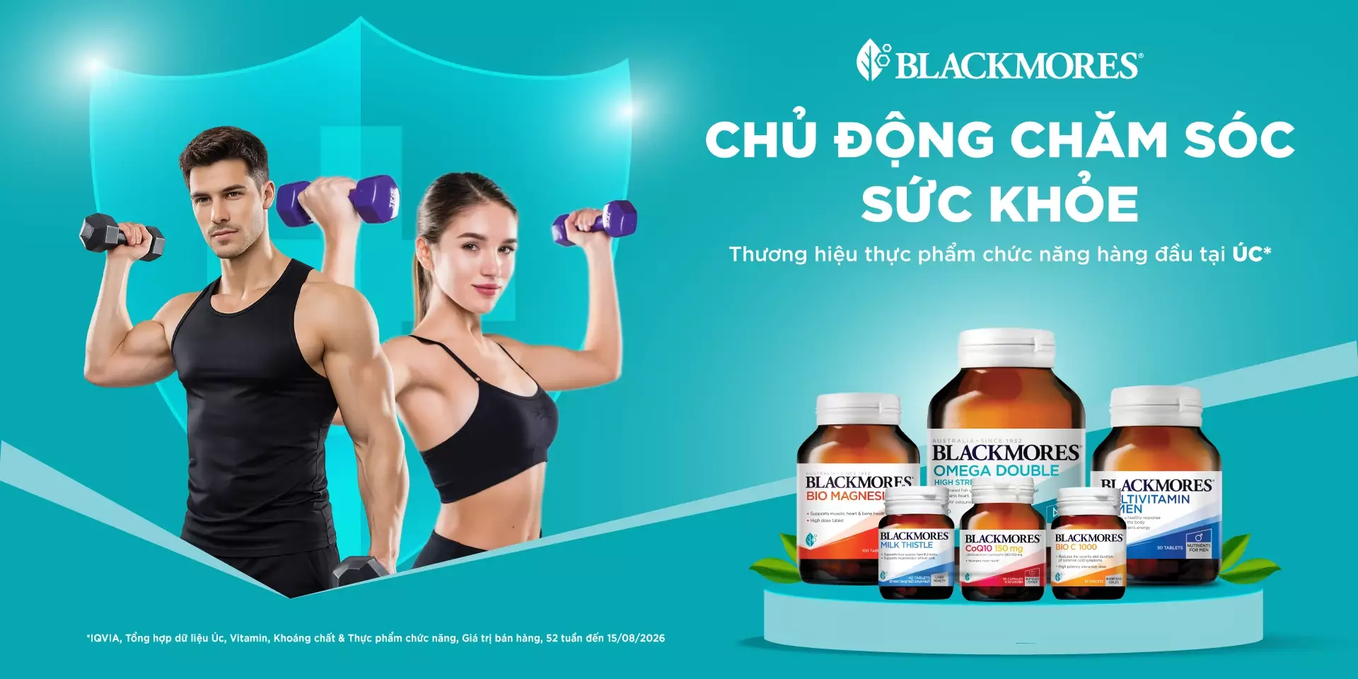 Blackmores Chủ động chăm sóc sức khỏe, thực phẩm chức năng Blackmores từ Úc: Bio Magnesium, Omega Double, Multivitamin Men, Milk Thistle, CoQ10, Bio C 1000