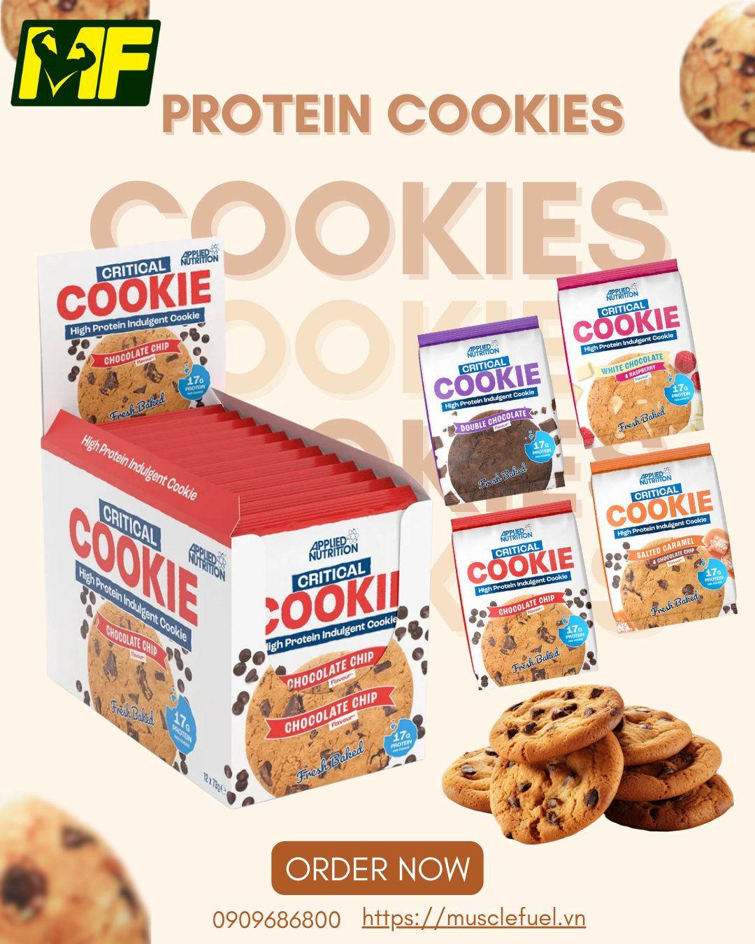  Applied Nutrition Critical Cookie – Bánh Quy Protein Cao Cấp Từ Applied Nutrition