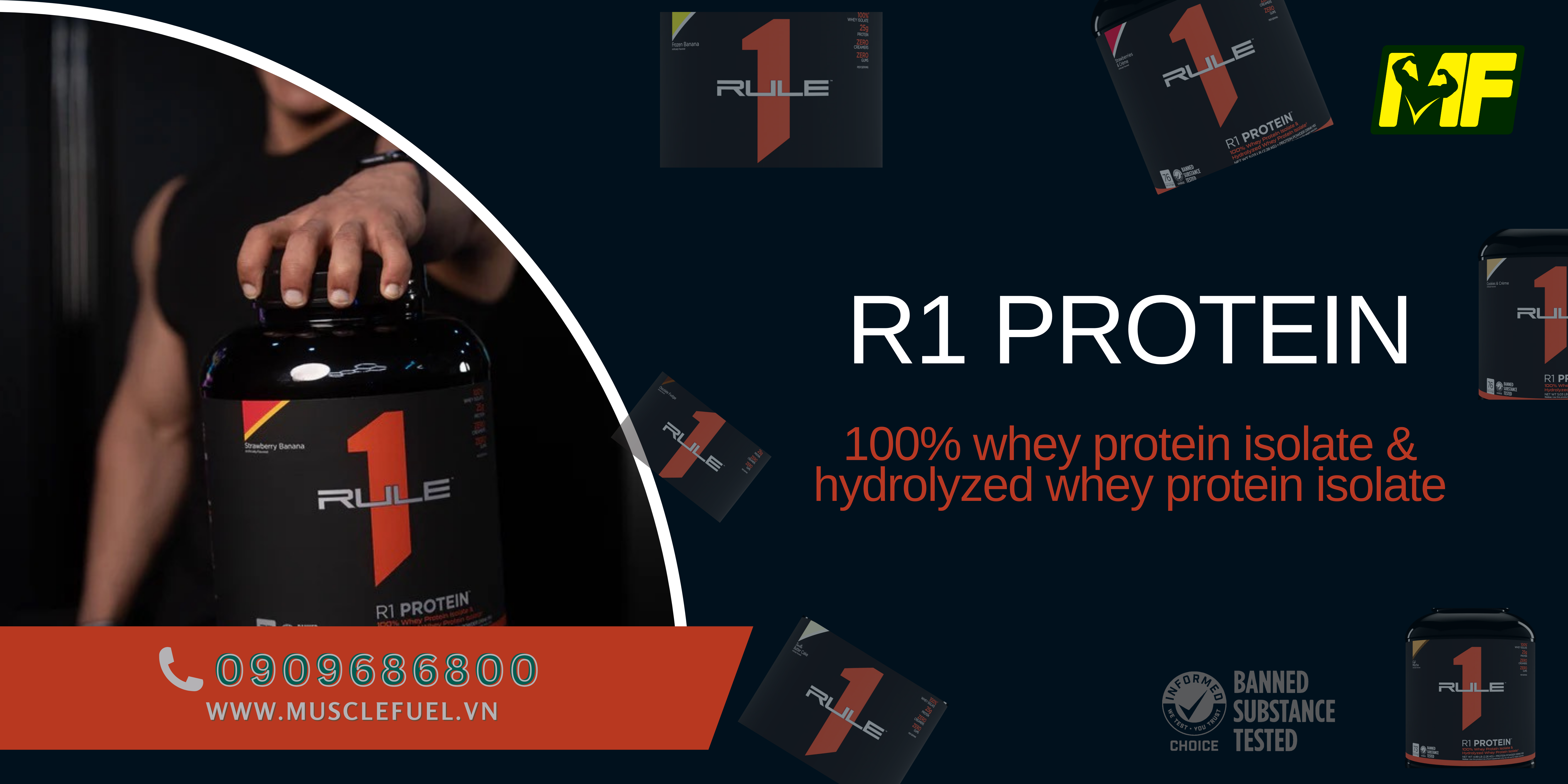 Rule1 R1 Protein Whey Isolate/Hydrolysate 