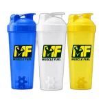 Bình lắc Shaker Muscle Fuel 870ml 3 màu trắng, xanh dương, vàng