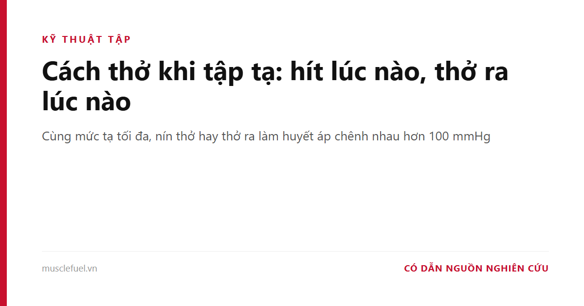 Cách thở khi tập tạ: hít lúc nào, thở ra lúc nào