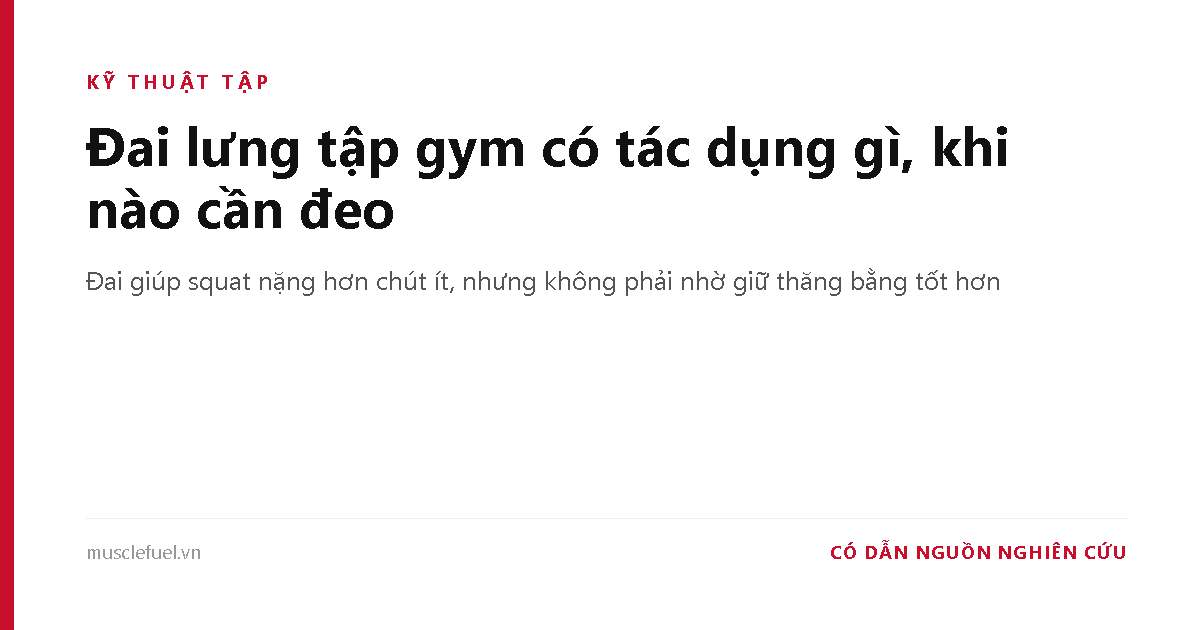 Đai lưng tập gym có tác dụng gì, khi nào cần đeo