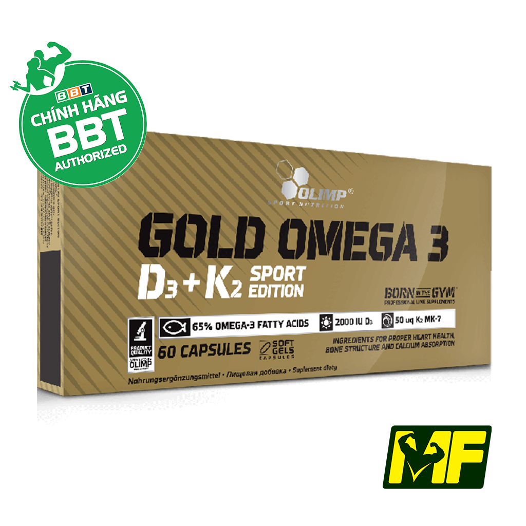 Gold Omega 3 D3 + K2 Sport Edition - Muscle Fuel - Mf