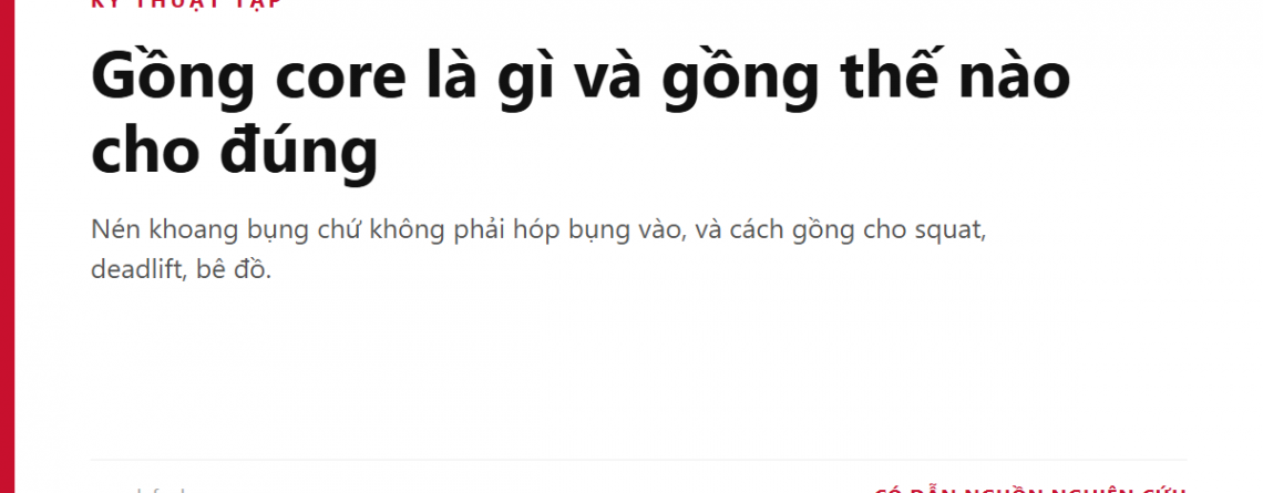Gồng core là gì và gồng thế nào cho đúng