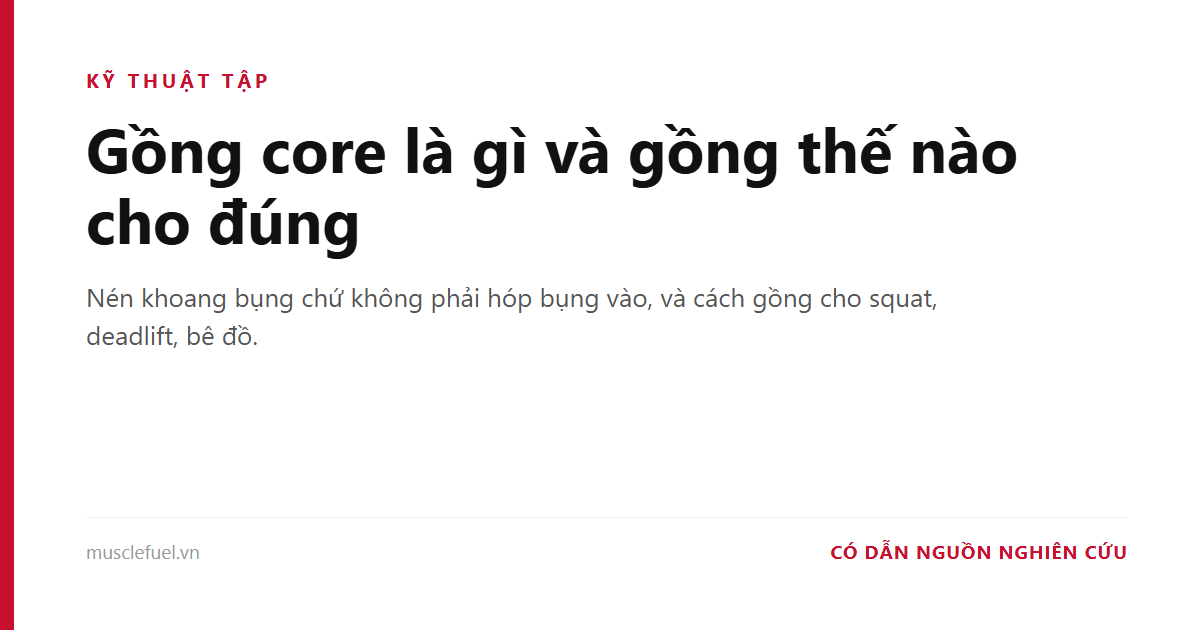 Gồng core là gì và gồng thế nào cho đúng