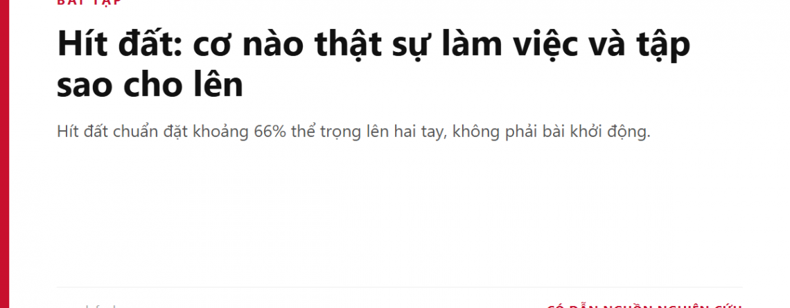 Hít đất: cơ nào thật sự làm việc và tập sao cho lên