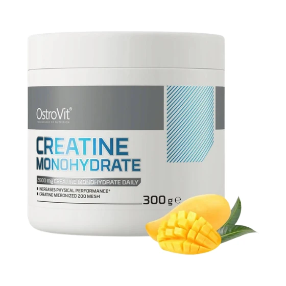 OstroVit Creatine Monohydrate 300g vị xoài, dạng hộp, mặt trước