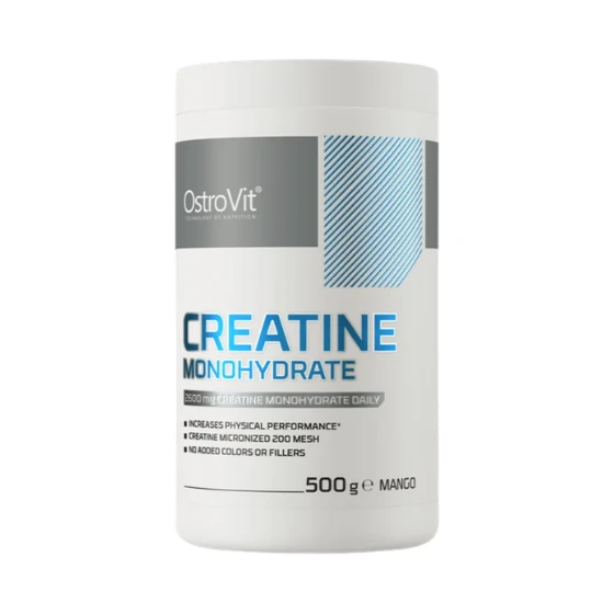OstroVit Creatine Monohydrate 500g vị xoài, dạng hộp, mặt trước