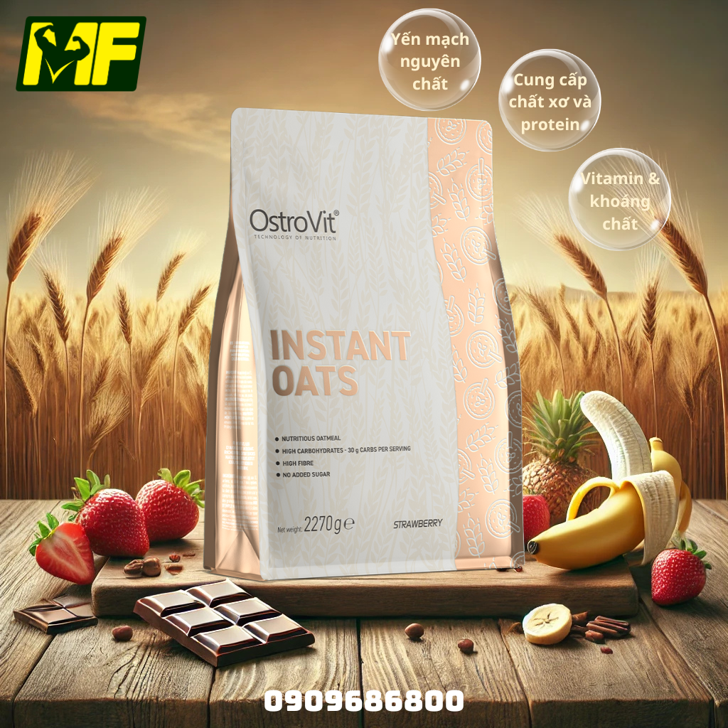 Ostrovit Instant Oats 2270g- Yến Mạch Ăn Liền Nguyên Chất Giàu Dinh Dưỡng 