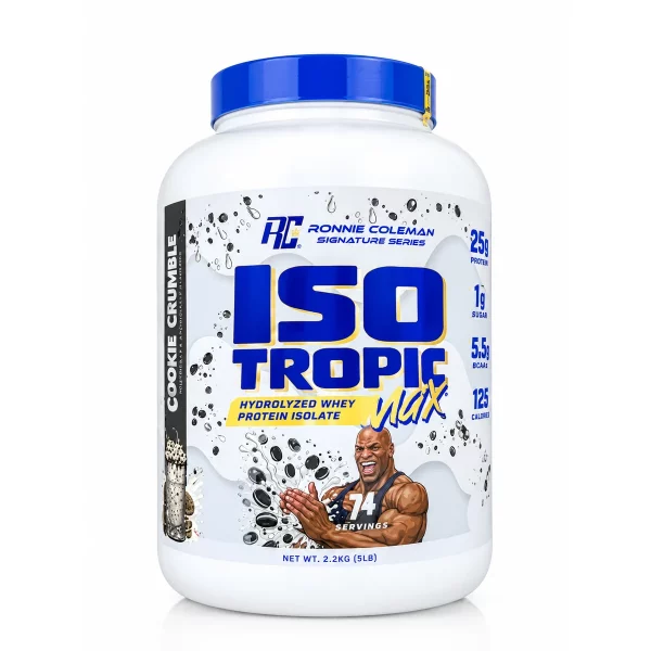 Hộp Ronnie Coleman Iso-Tropic Max Hydrolyzed Whey Protein Isolate 5 LBS vị Cookie Crumble