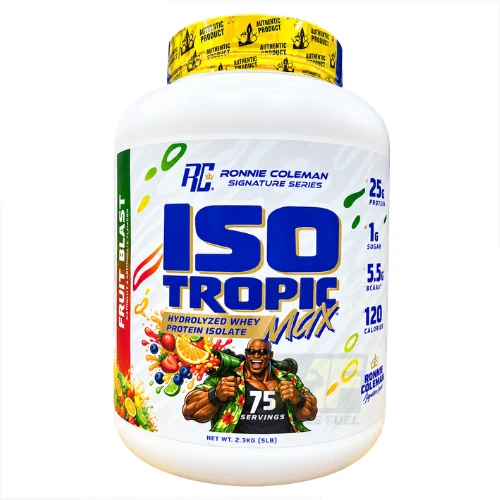 Hộp Ronnie Coleman Iso-Tropic Max Hydrolyzed Whey Protein Isolate 5 LBS vị Fruit Blast