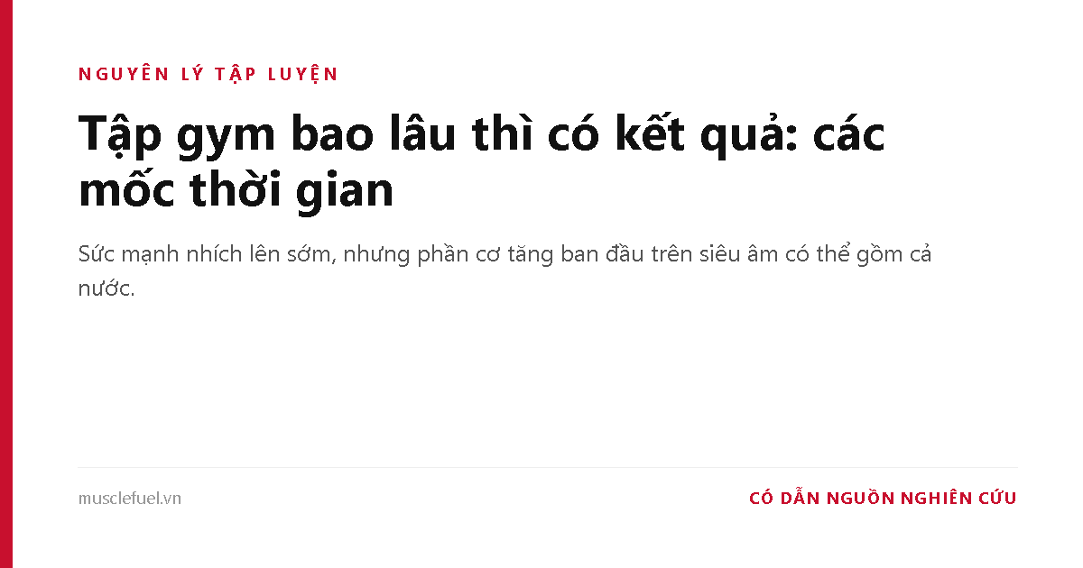 Tập gym bao lâu thì có kết quả: các mốc thời gian