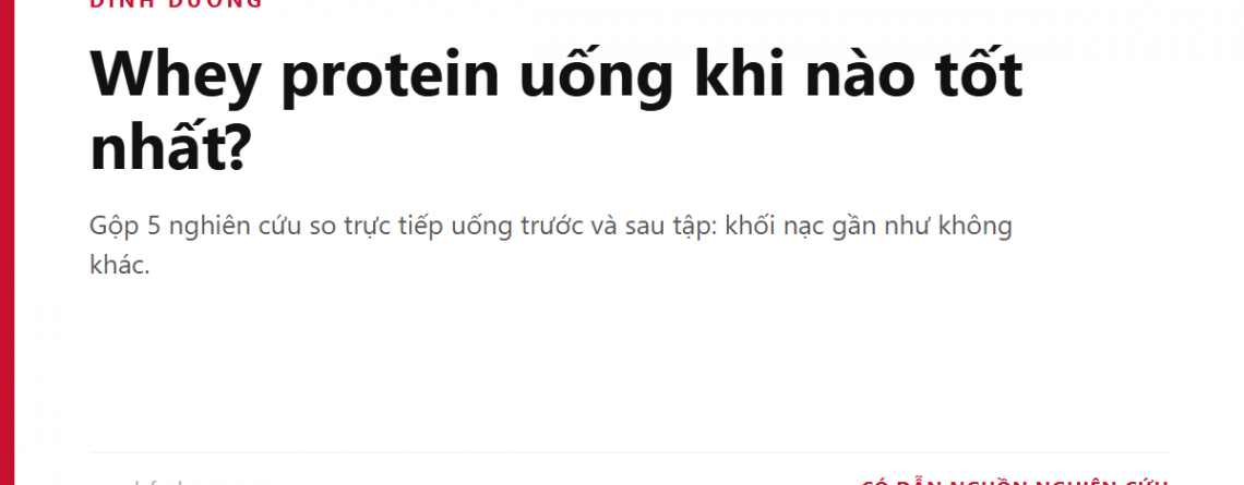 Whey protein uống khi nào tốt nhất?