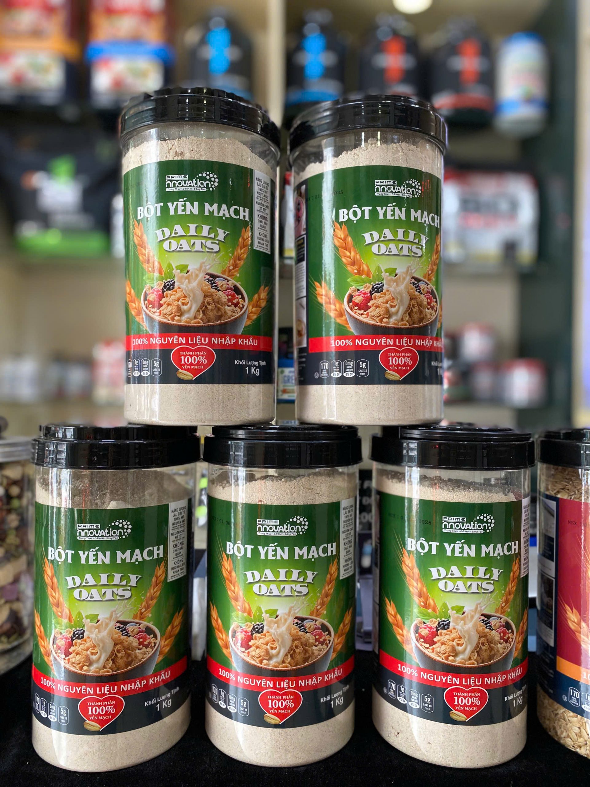 BỘT YẾN MẠCH NGUYÊN CHẤT PRIME INNOVATION DAILY OATS – HŨ 1KG